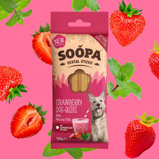 Strawberry Dog-Quiri Dental Sticks